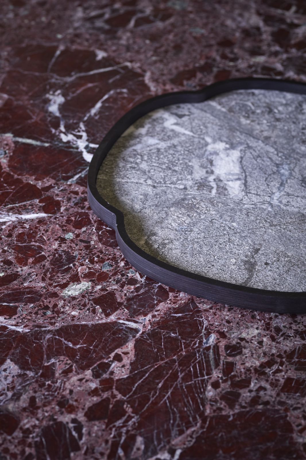 Marble tray closeup